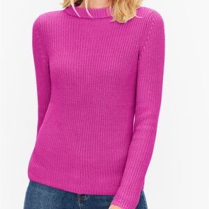 Talbots Vibrant Pink Turtleneck Sweater